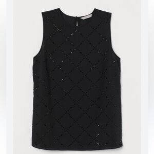 SLEEVELESS RHINESTONE TOP